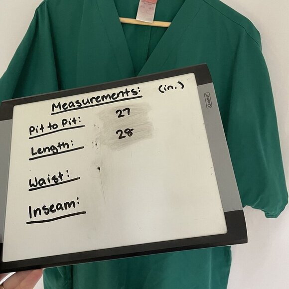 NFL nurse sz L gophers scrubs green short sleeved top v-neck lightweight - Picture 5 of 6